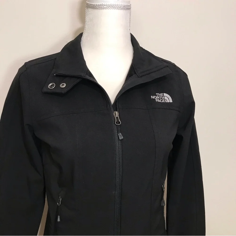 The North Face Women Black Soft Shell Lightweight Black Zip Up Jacket Size Small - Picture 7 of 15